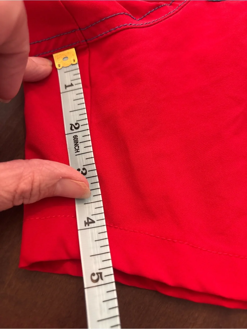 chubbies Two-Tone Slate Blue Red Swim Trunks 5.5 inseam